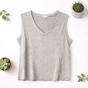 Abound V-Neck Sleeveless Tank Top Women’s Large Gray Violet Cotton Modal